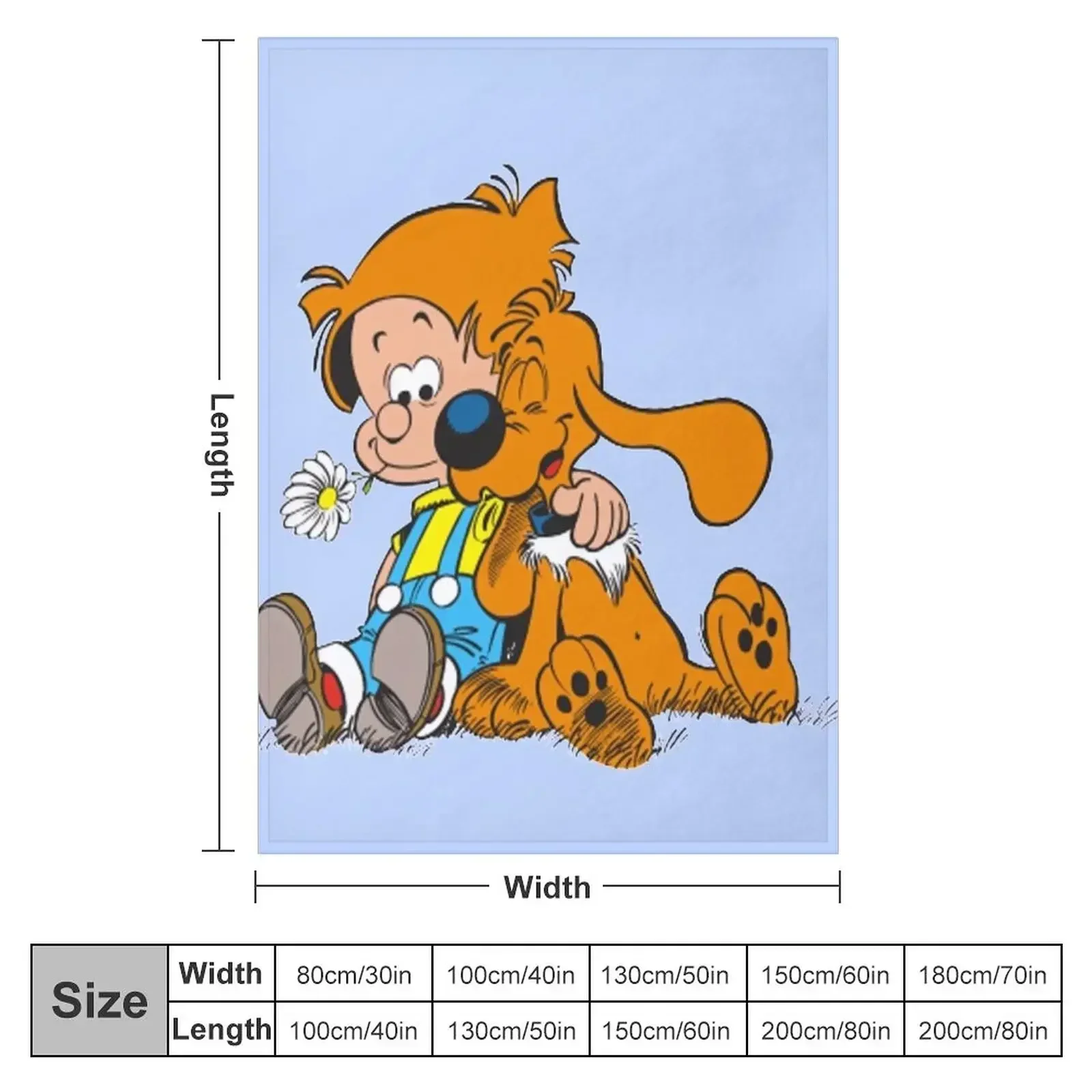 Billy and buddy & Boule et Bill Throw Blanket couch cozy soft plush fuzzy picnic outdoor blanket