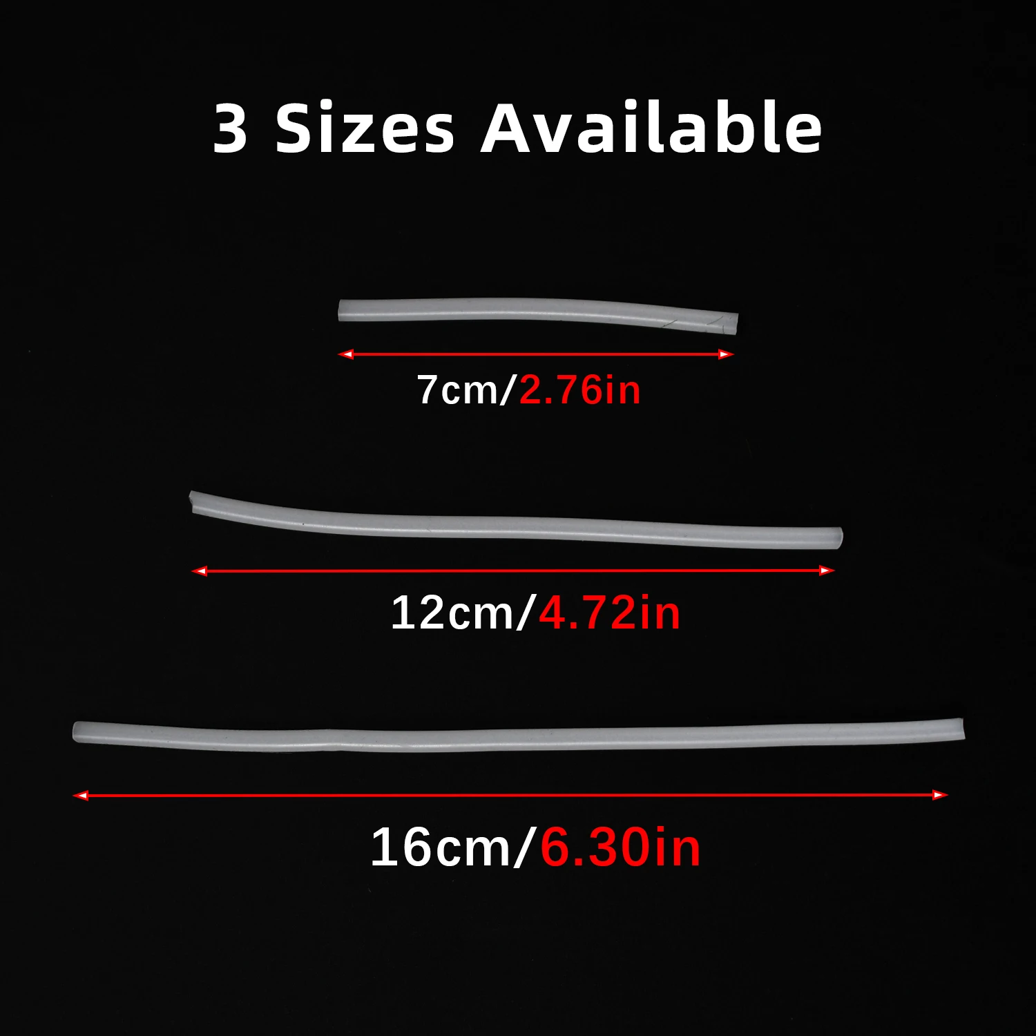 MNFT 7cm/12cm/16cm Soft Luminous Silicone Tube Lure for Night Fishing & Fishing Line Rig