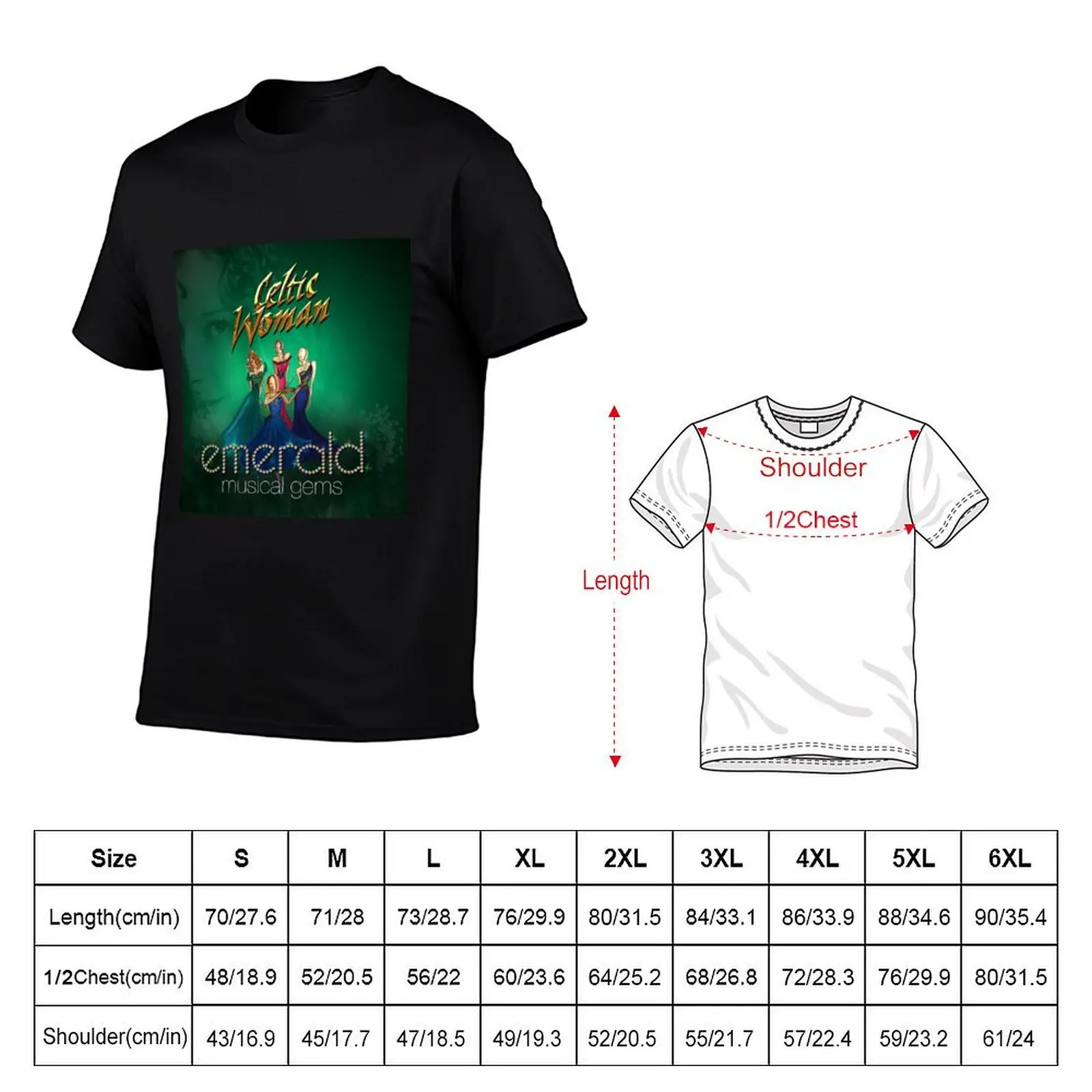 Celtic Woman emerald musical gems T-Shirt Summer Sports Quick Dry T-Shirt