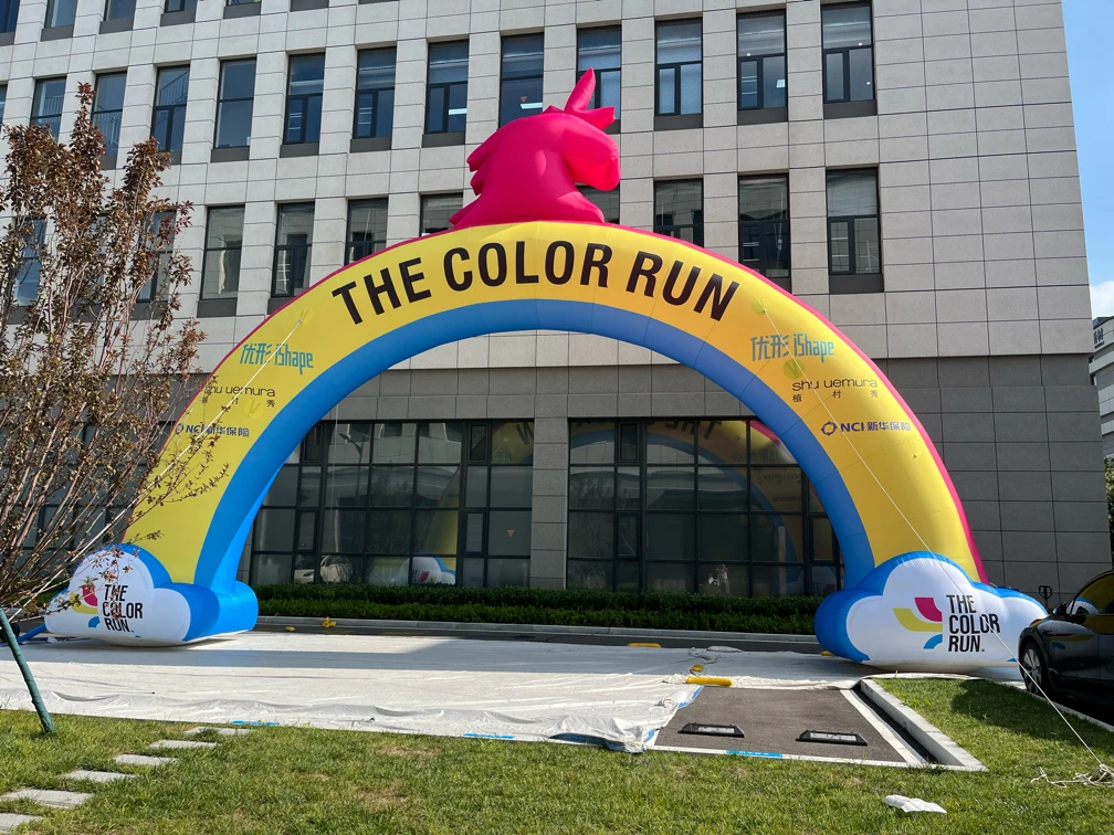 Custom Unicorn/ Horse's Head Inflatable Entrance Gate Colorful Inflatable Birthday Arch PVC Inflatable Arch For Events
