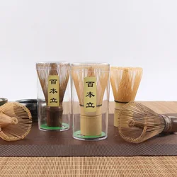 Kitchen Accessories 100 Matcha Green Tea Powder Whisk Teaware Japanese Ceremony Bamboo Chasen Tea Tool Tea Brush