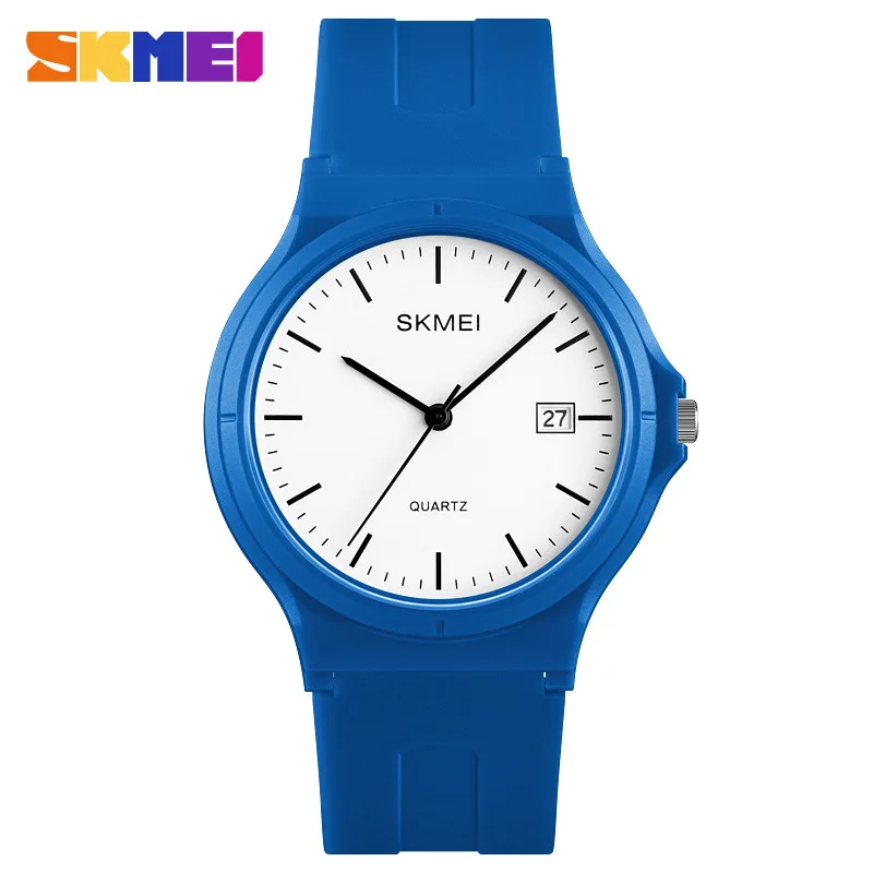 Skmei Trendy Fashion Trending Small White Quartz Watch Waterproof Thin Female Student Korean Style Simple Scale Watch