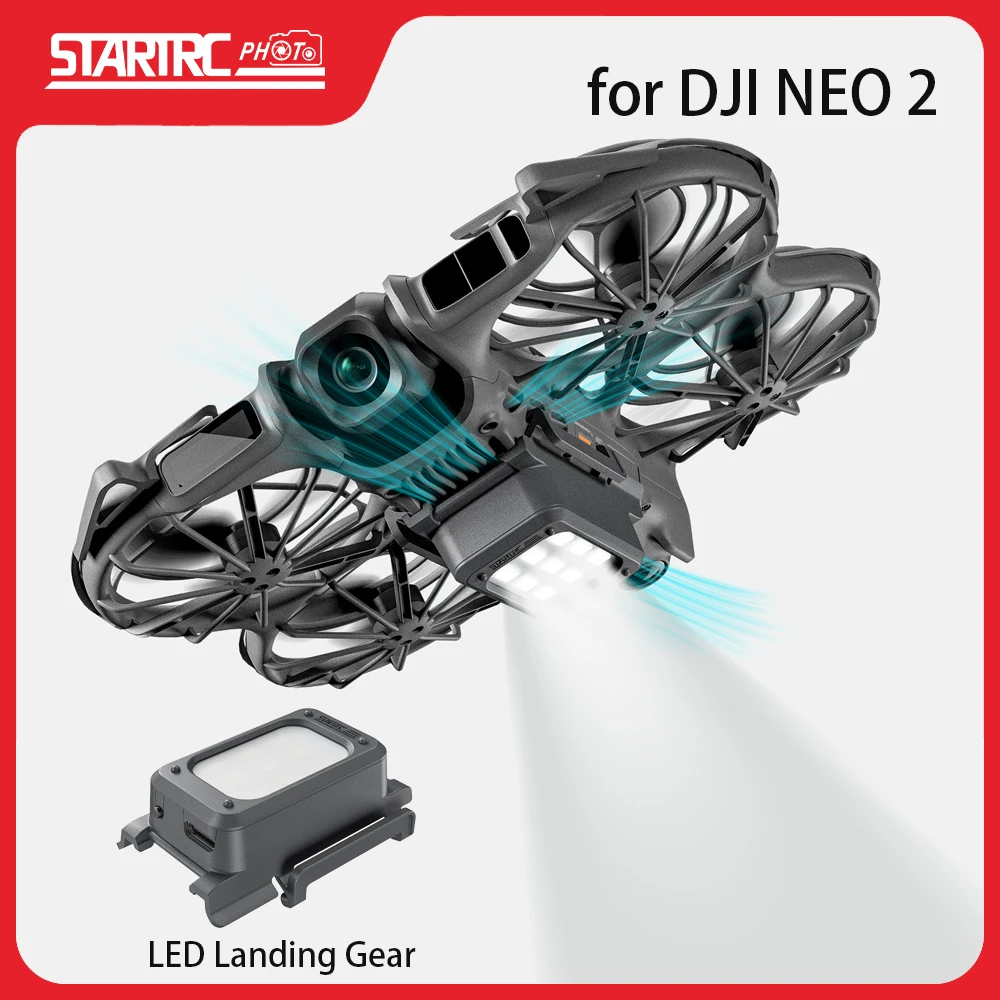 Lighted Landing Gear for DJI Neo 2 Drone Accessories LED Night Flight Light Increase Height