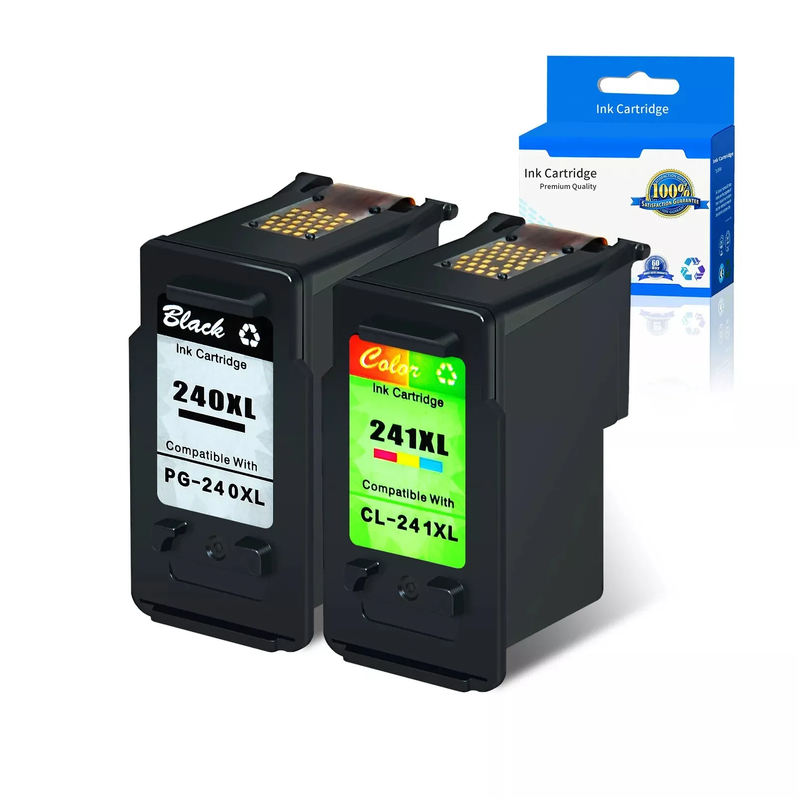 Remanufactured PG240XL CL241XL Ink Cartridge Black and Tir-Color Replacement for Canon PIXMA MG2140 MG3140 MG4140 MX514 MG3620