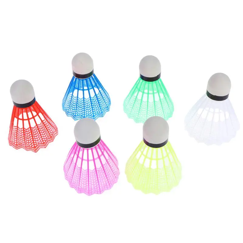 6/12Pack Durable Plastic Badminton Shuttlecocks Beginner Badminton Shuttlecocks Windproof Badminton Shuttlecocks