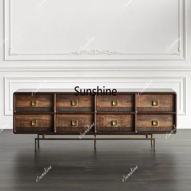 

The old design of the ancient Italian living room in the Nordic TV cabinet