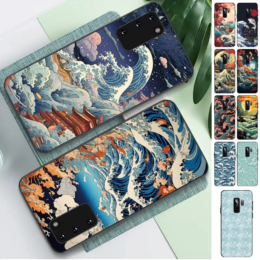 Anime Sea Waves Phone Case For Samsung S 9 10 20 21 22 23 30 23plus lite Ultra FE S10lite Fundas