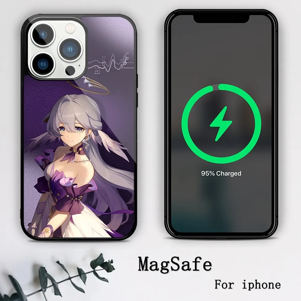 Game Honkai Star Rail Robin Phone Case For iPhone 11 12 13 14 15 Mini Pro XS Max X S Plus XR Magnetic Attraction Shell