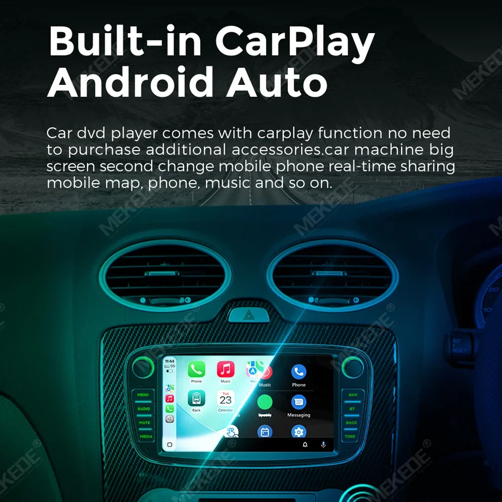 7Inch Linux System Car Radio Multimedia Player for Ford Focus MK2 S-Max Mondeo Galaxy C-Max Kuga 2008-2011 Carplay Android Auto