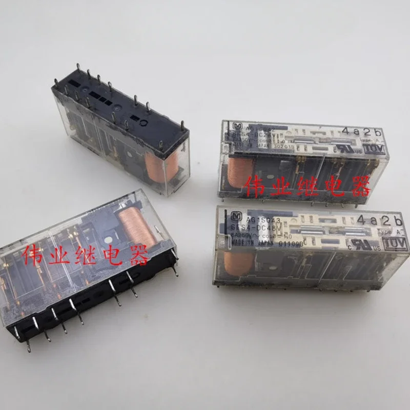 

（Second-hand）1pcs/lot 100% original genuine relay: SFS4-DC24V DC48V safety relay 14pins