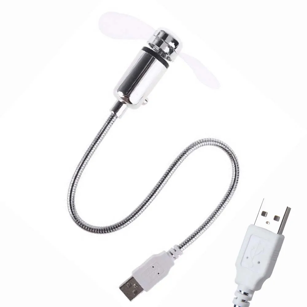 Portable USB-Powered Cooling Fan USB Fan Flexible Cooling Fan Flexible Goose Neck Air Blower for Desktop PC Computer Laptop