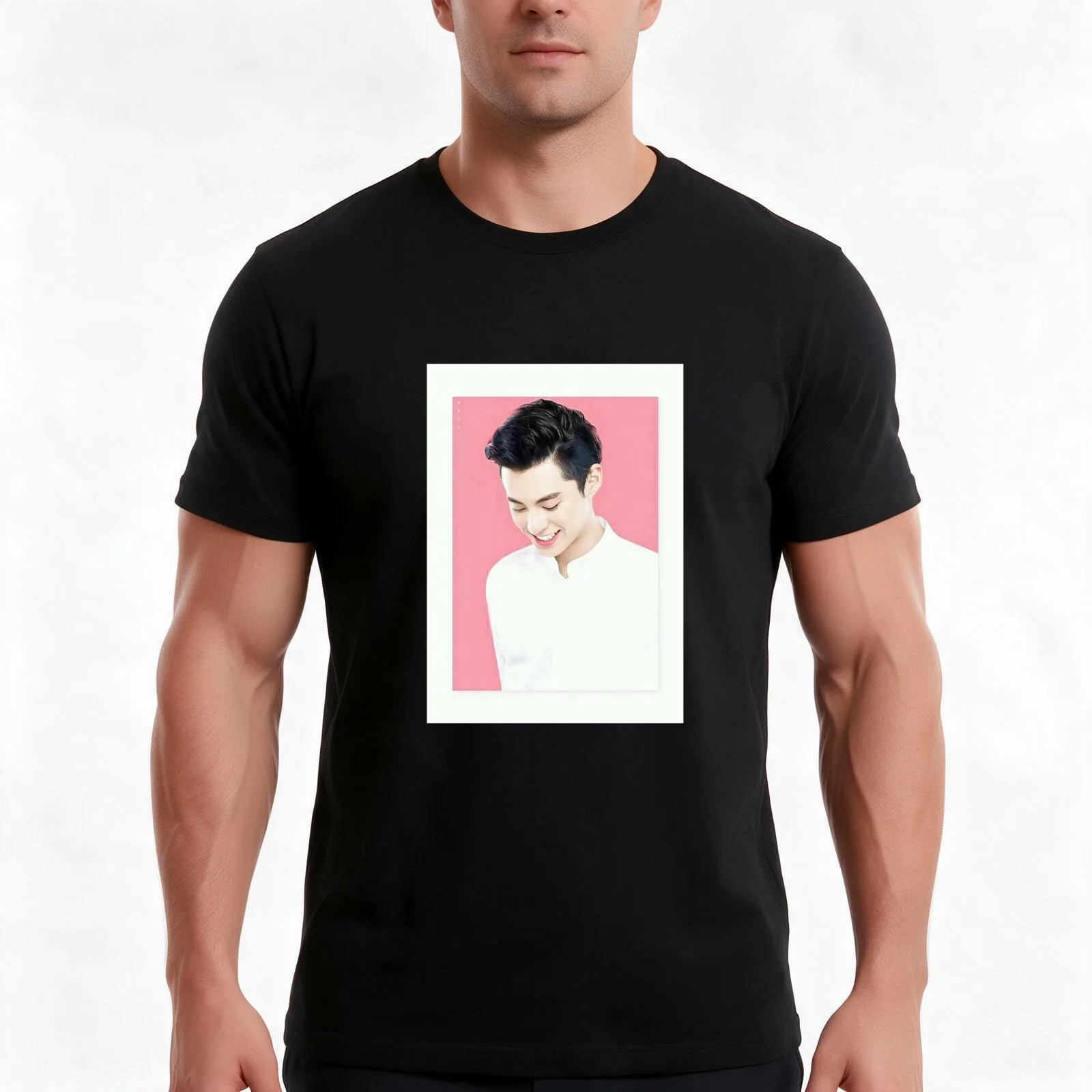 DYLAN WANG T-Shirt, Summer Casual Cotton Tee, Oversized Streetwear Tops, Vintage Graphic Print, Loose Fit Short Sleeve