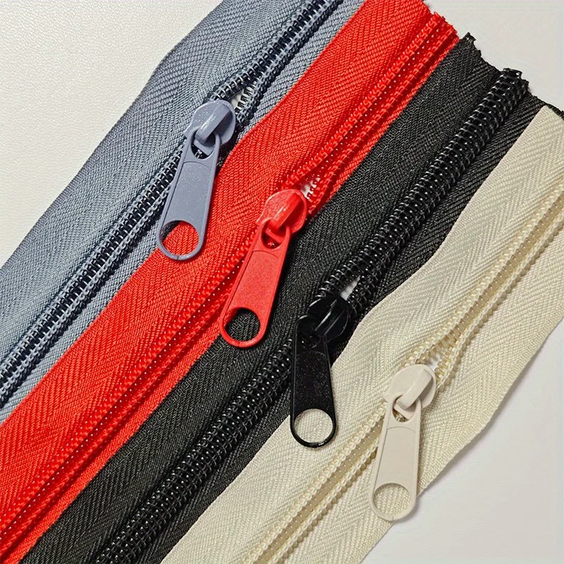 

3pcs 5# Nylon Zipper Cover Puller Suitable for Luggage and Suitcase Herringbone Zipper Color Zipper Size: 50/100/150cm