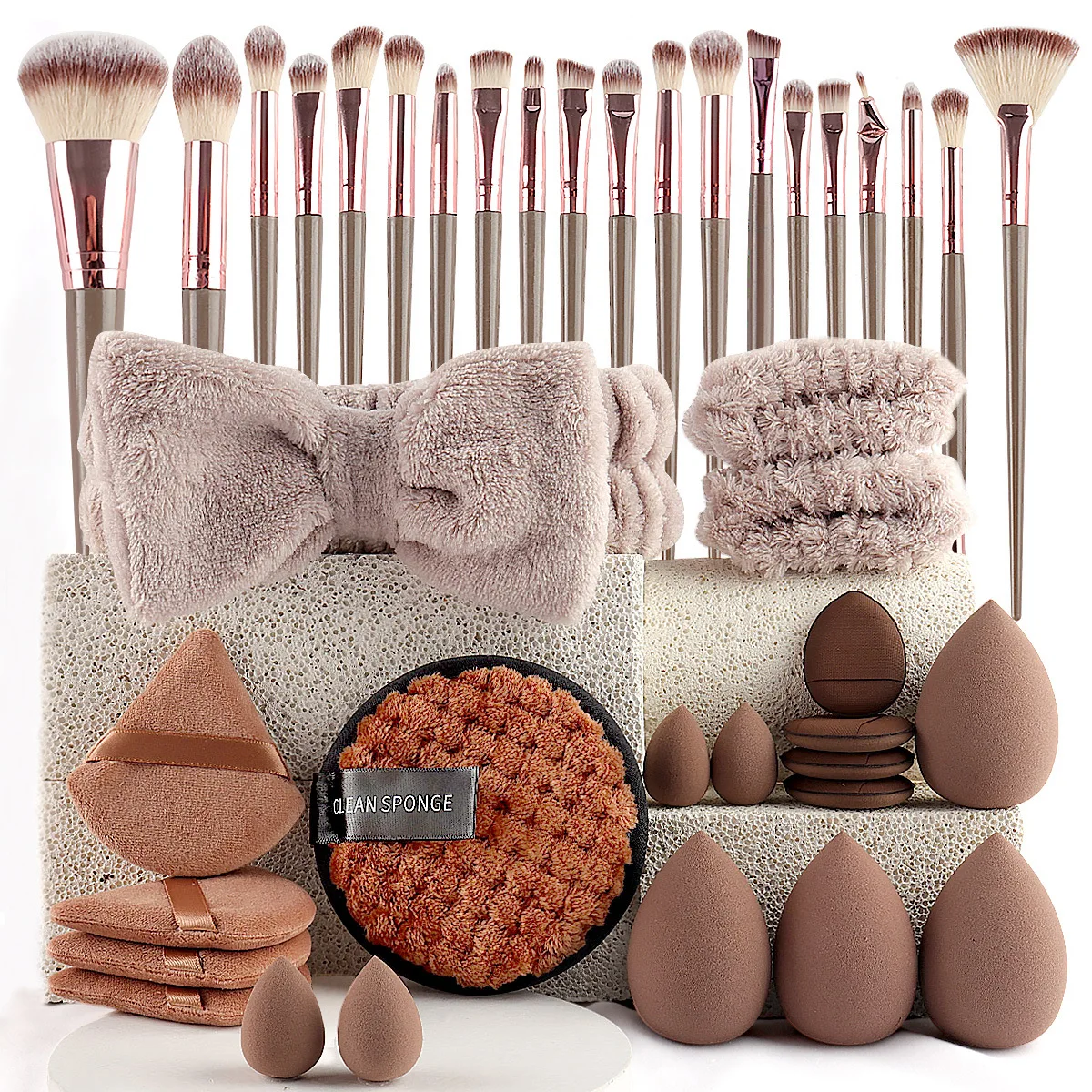 

40PC beauty tool large combination set, face wash and makeup full set