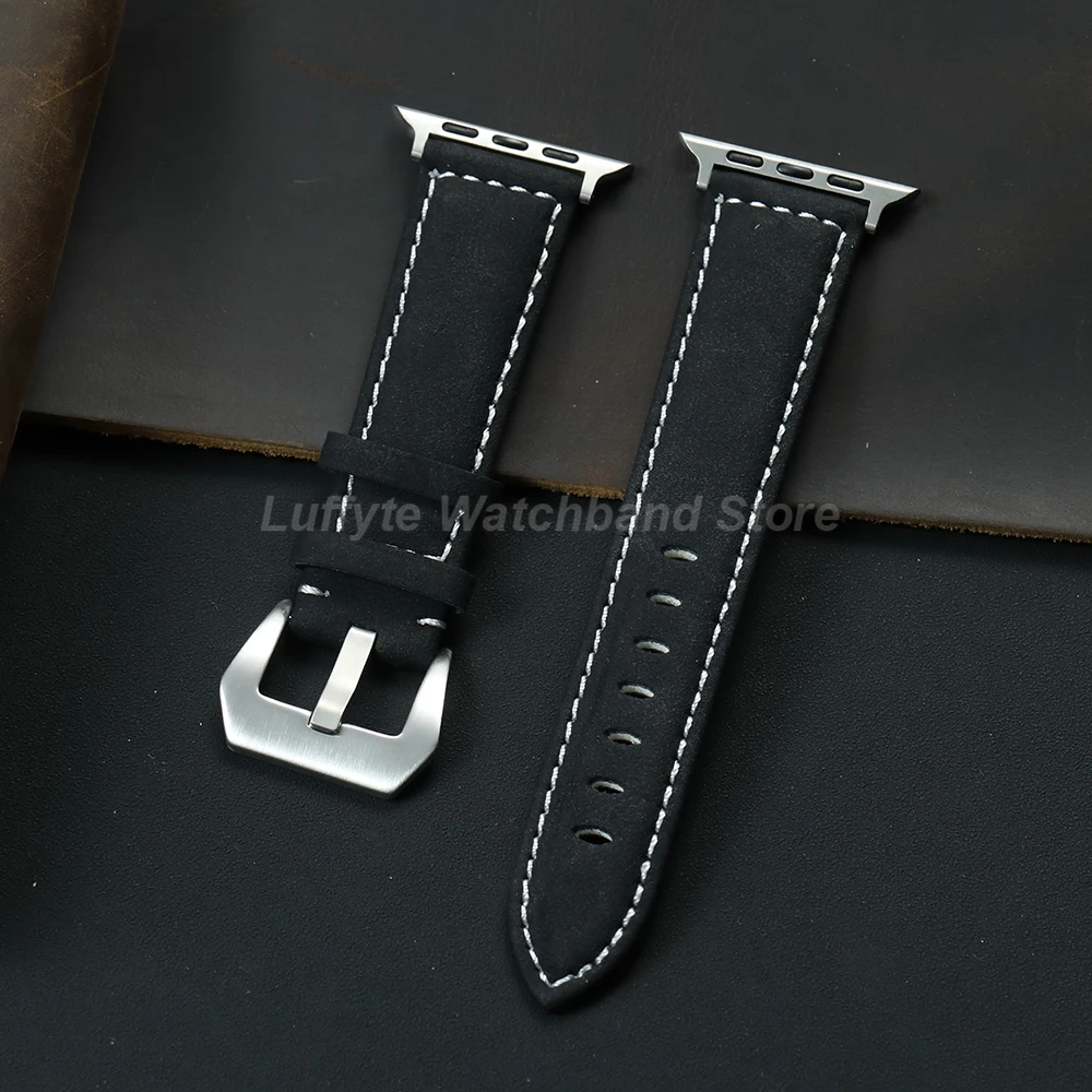 Vintage Lederarmband für Apple Watch Band 49mm 44mm 40mm 38mm 45mm 41mm Armband für IWatch Series 4 5 6 SE 7 8 9 10 11 Ultra/2