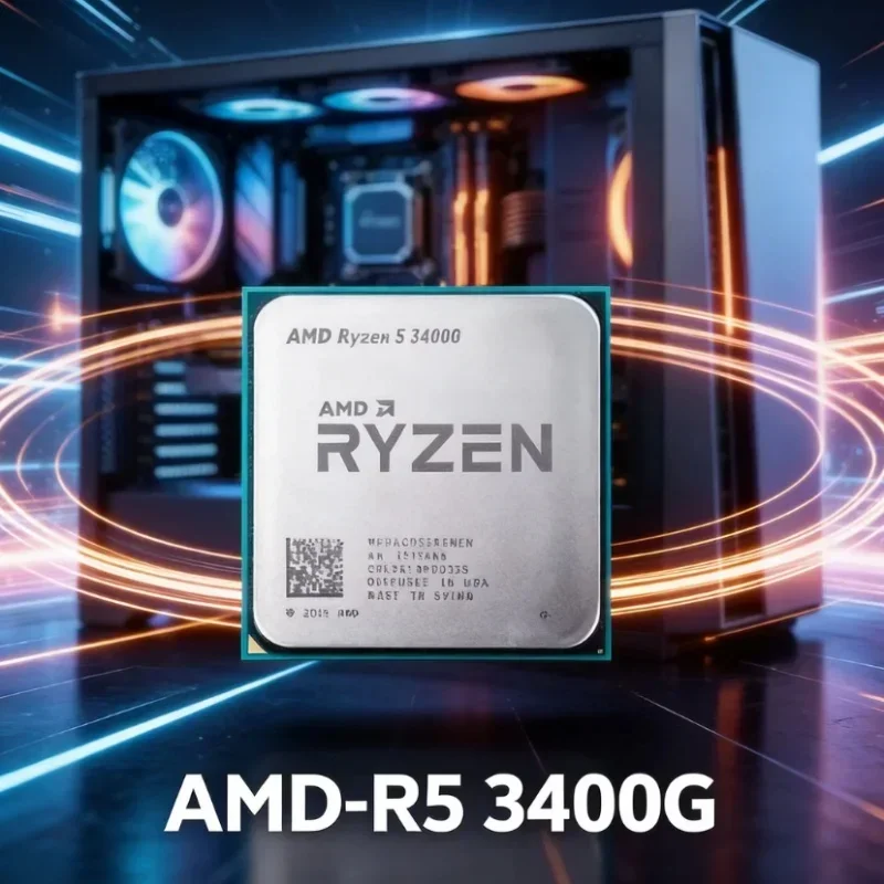 AMD Ryzen 5 3400G R5 3400G, 4 Núcleos, 8 Subprocesos, APU con Gráficos Radeon Vega 11, 3.7GHz hasta 4.2GHz, AM4 DDR4 65W, para Juegos de Escritorio