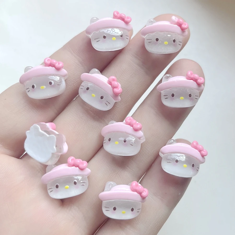 20pcs new transparent color Kawaii Animal resin Flat back decoration diy hair accessories Phone  decoration jewelry decoration