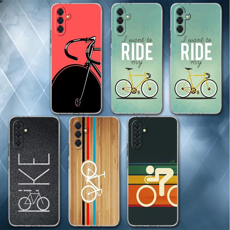 Bicycle Bike Sports Soft Phone Case For Samsung A57 A17 A56 A16 A55 A15 A54 A14 A53 A13 A52 A12 A37 A36 A35 A34 A33 A26 A25 A24