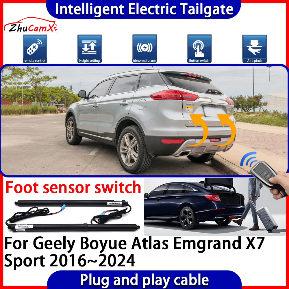 Car Automatic Lifting kit Trunk Intelligent Electric Tail Gate Lift Tailgate for Geely Boyue Atlas Emgrand X7 Sport 2016~2024