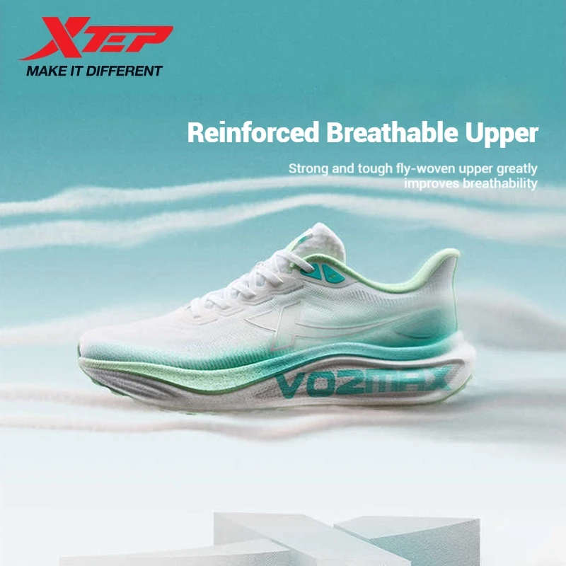 Xtep VOZMAX SE Running Shoes for Men 2025 Summer Breathable Mesh Lightweight Shock-absorbing Rebound Sport Shoes 875219110004