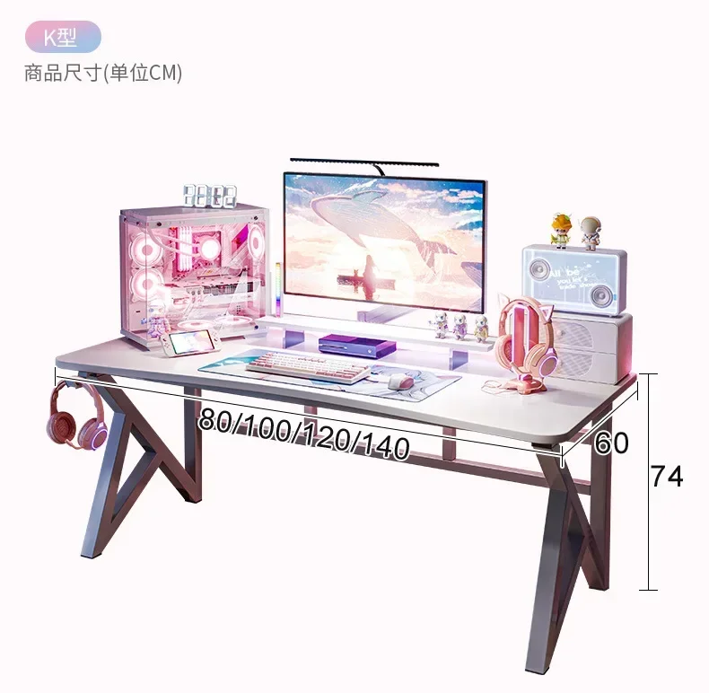 Einfache Esport Tisch Home Office Computer Schreibtisch Student Study Desk weiß Schlafzimmer Wohnzimmer Gaming Desk Wohn möbel