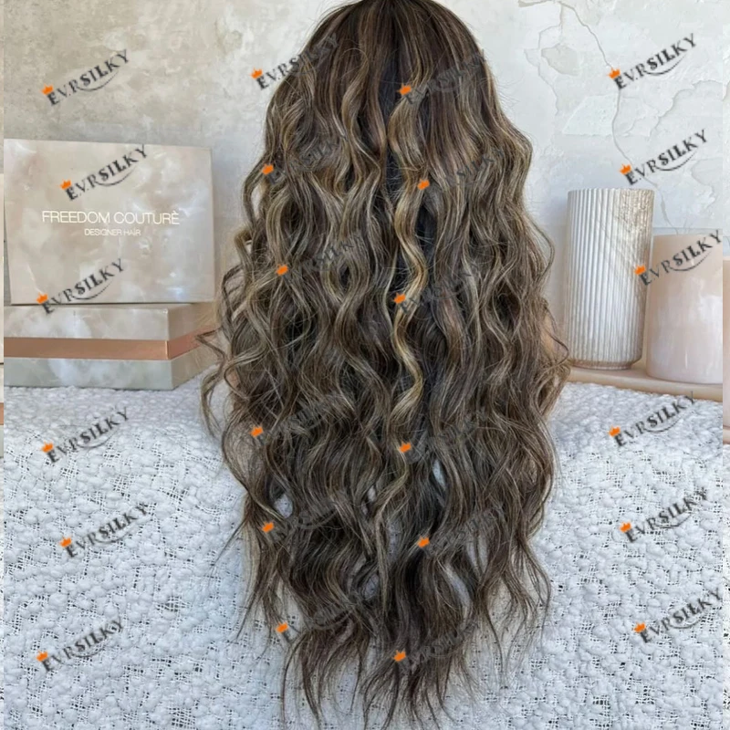 Full 250Density 100% Human Hair Opening U Part Wigs for Black Women Highlight Brown Blonde Bayalage Loose Deep Wave V Part Wigs