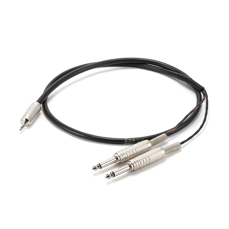 AVSSZ 잭 3.5mm 듀얼 6.35mm 1/4in 2 극 플러그 오디오 라인 MR202-2AT NP2X F-15 컴퓨터 믹서 듀얼 채널 스피커 케이블