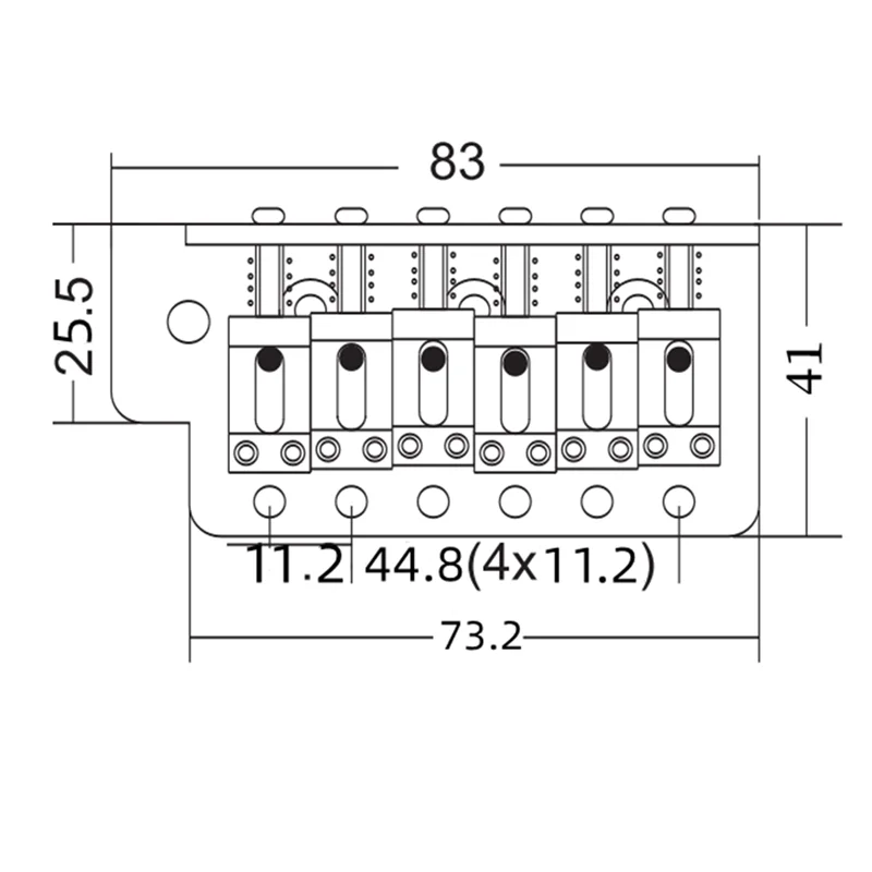 Wilkinson-guitarra eléctrica tipo ST Vintage, sistema de trémolo, puente cromado plateado para guitarra Strat WOV01