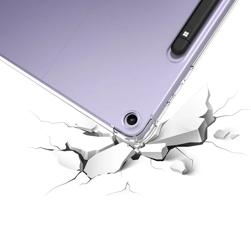 حافظة كمبيوتر لوحي Microsoft Surface Pro 12 بوصة 2025 وسادة هوائية سميكة مقاومة للصدمات من السيليكون Funda لـ Surface Pro12 2025 غلاف من البولي يوريثان
