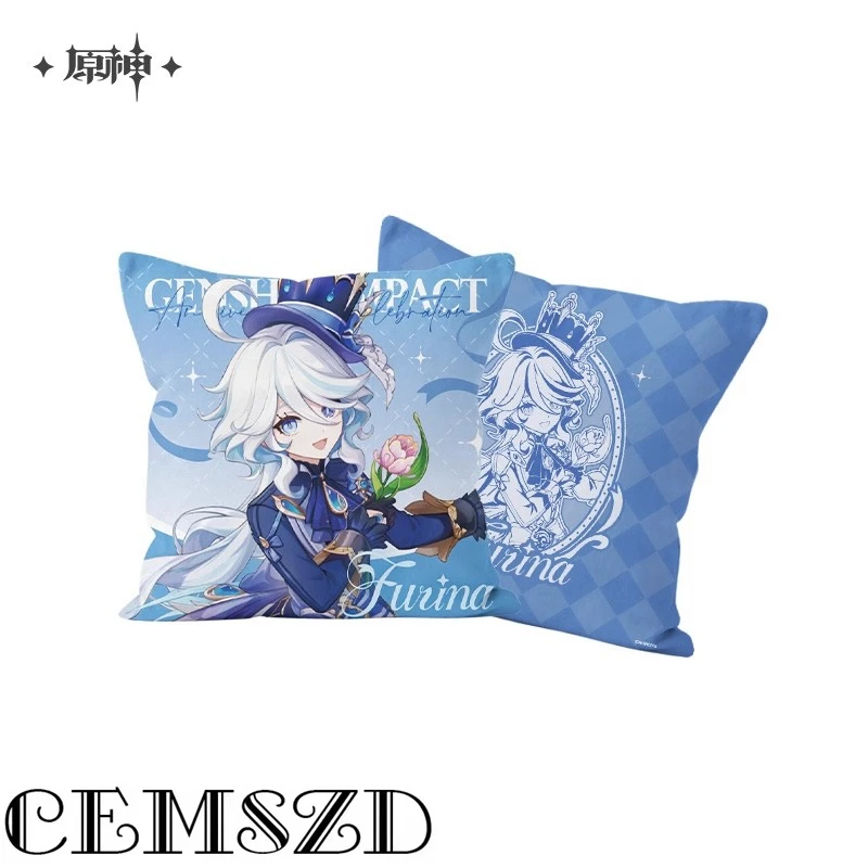 [حقيقية] لعبة Genshin Impact Furina ZhongLi تأثيري أريكة زخرفة أنيمي شخصية كرتونية وسادة هالوين هدية الملحقات