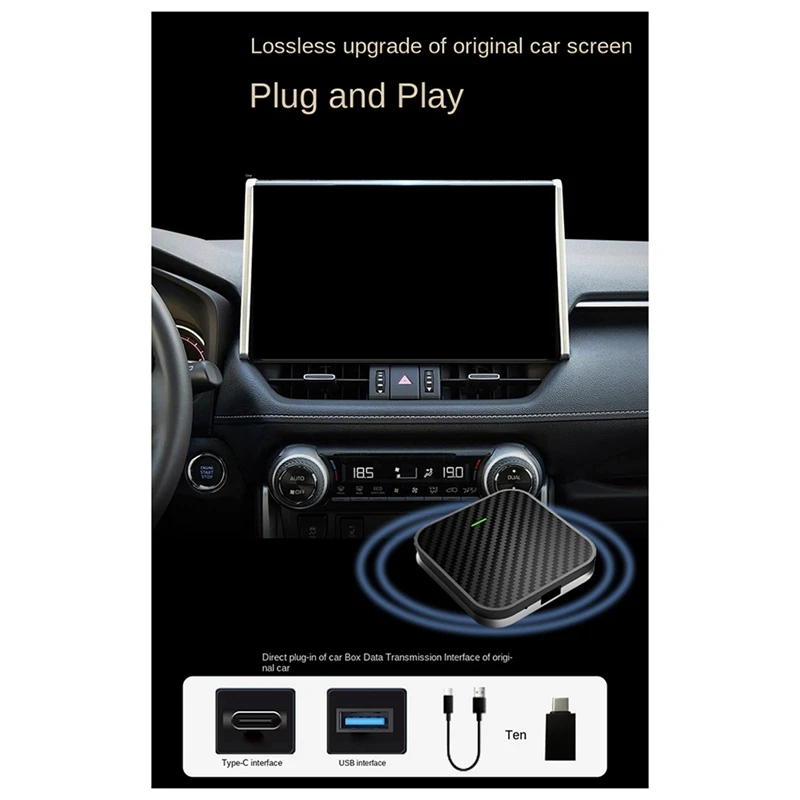 Wireless Carplay Android Adapter Android Auto Auto Adapter 2-in-1 Wireless Adapter konvertieren verkabelt in Carplay Wireless Box