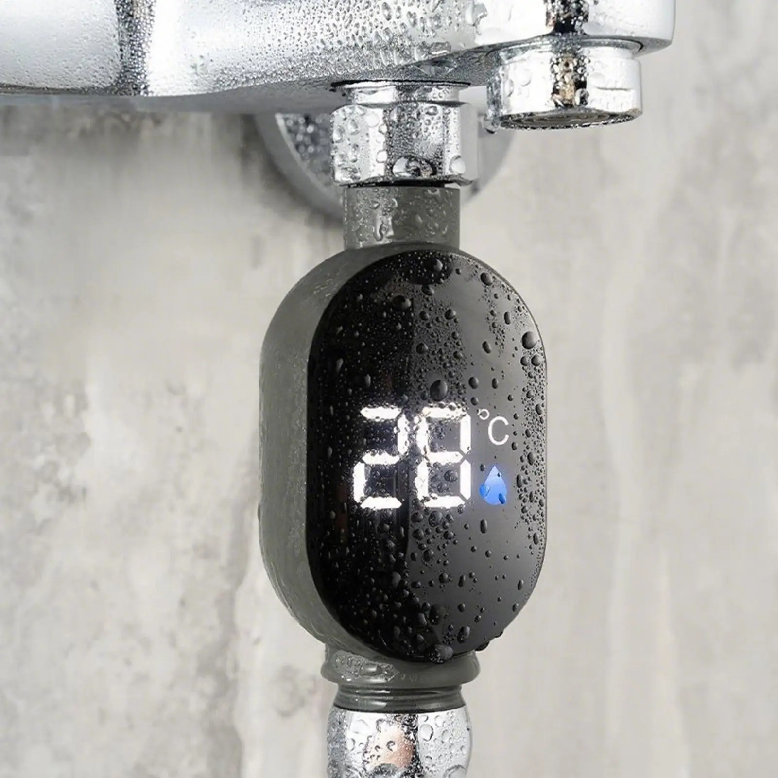 Black Bathroom Led Display Home Water Shower Thermometer Water Accurate Temperature Measurement Meter Bathroom