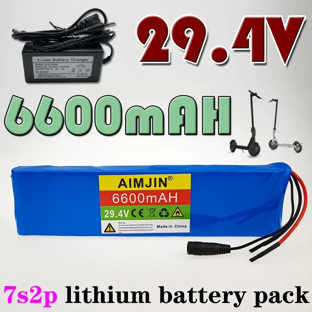 

7s2p battery pack 29.4V 6600mAh 18650 Battery Lithium Ion Battery For transportation equipment Outdoor Power Supplies etc