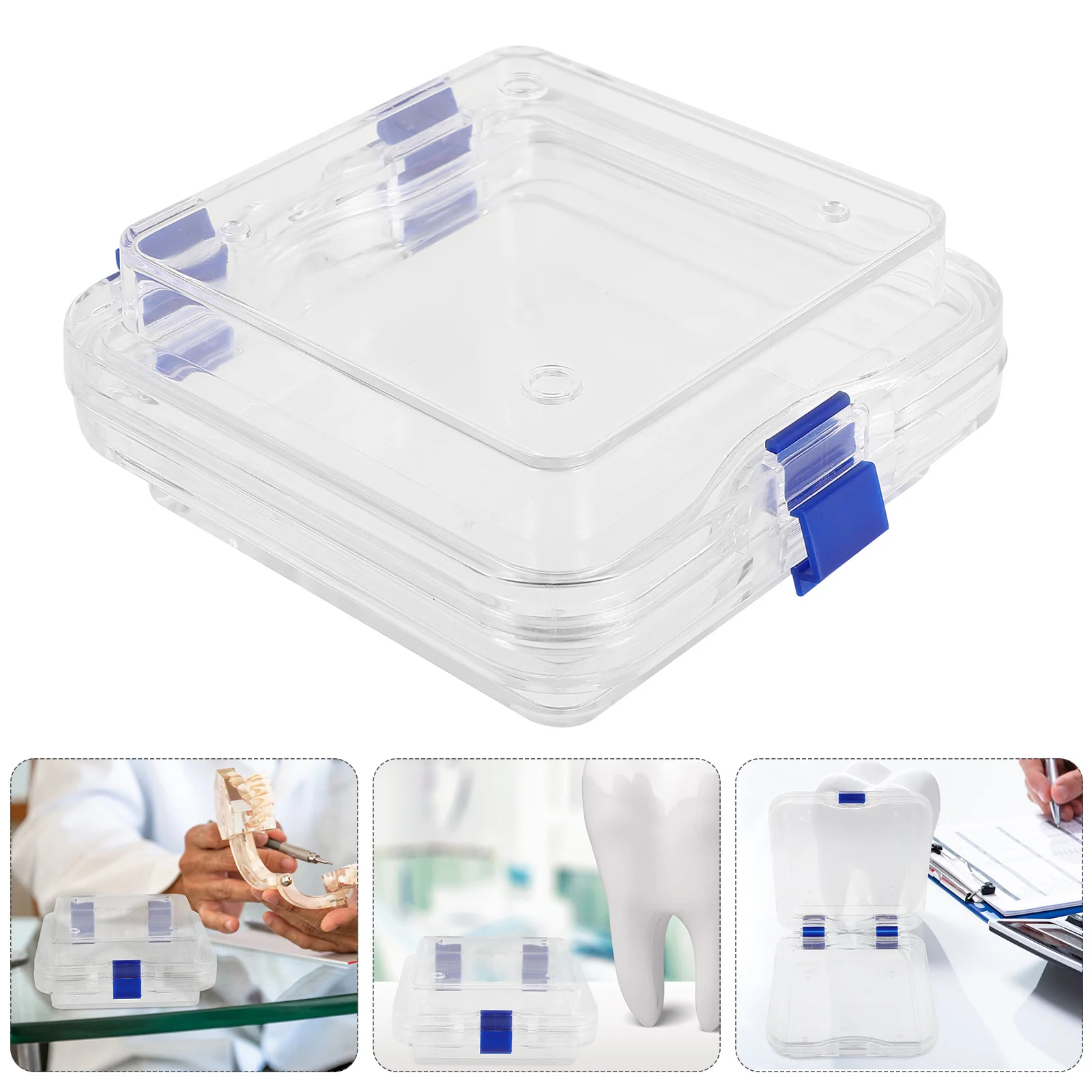 Retainer Case for Cleaning Transparent Shockproof Holder for Dentures Mouth Guard Aligner Artificial Teeth Bath