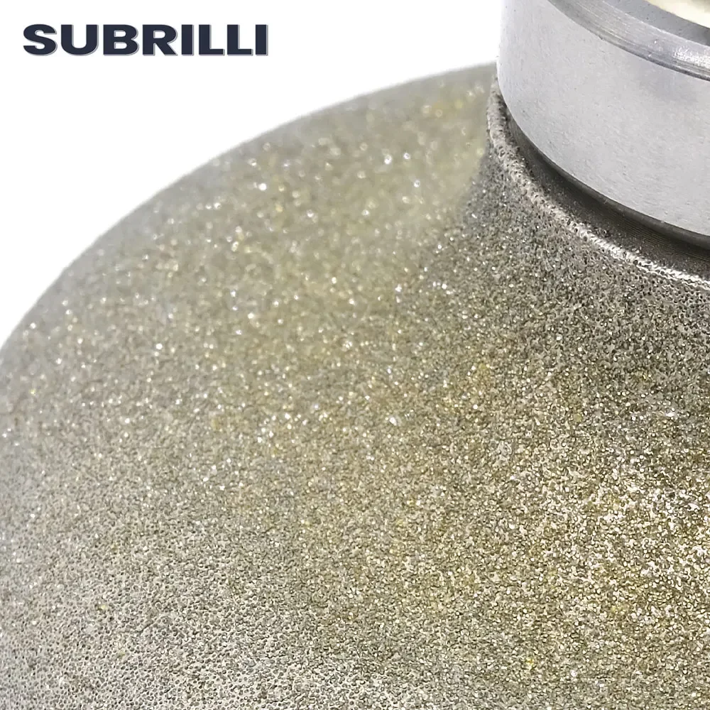 SUBRILLI F30 Алмазная фреза с гальваническим покрытием для шлифовки формы плиты Алмазный профилирующий круг Фреза для кромок Grit 50 #