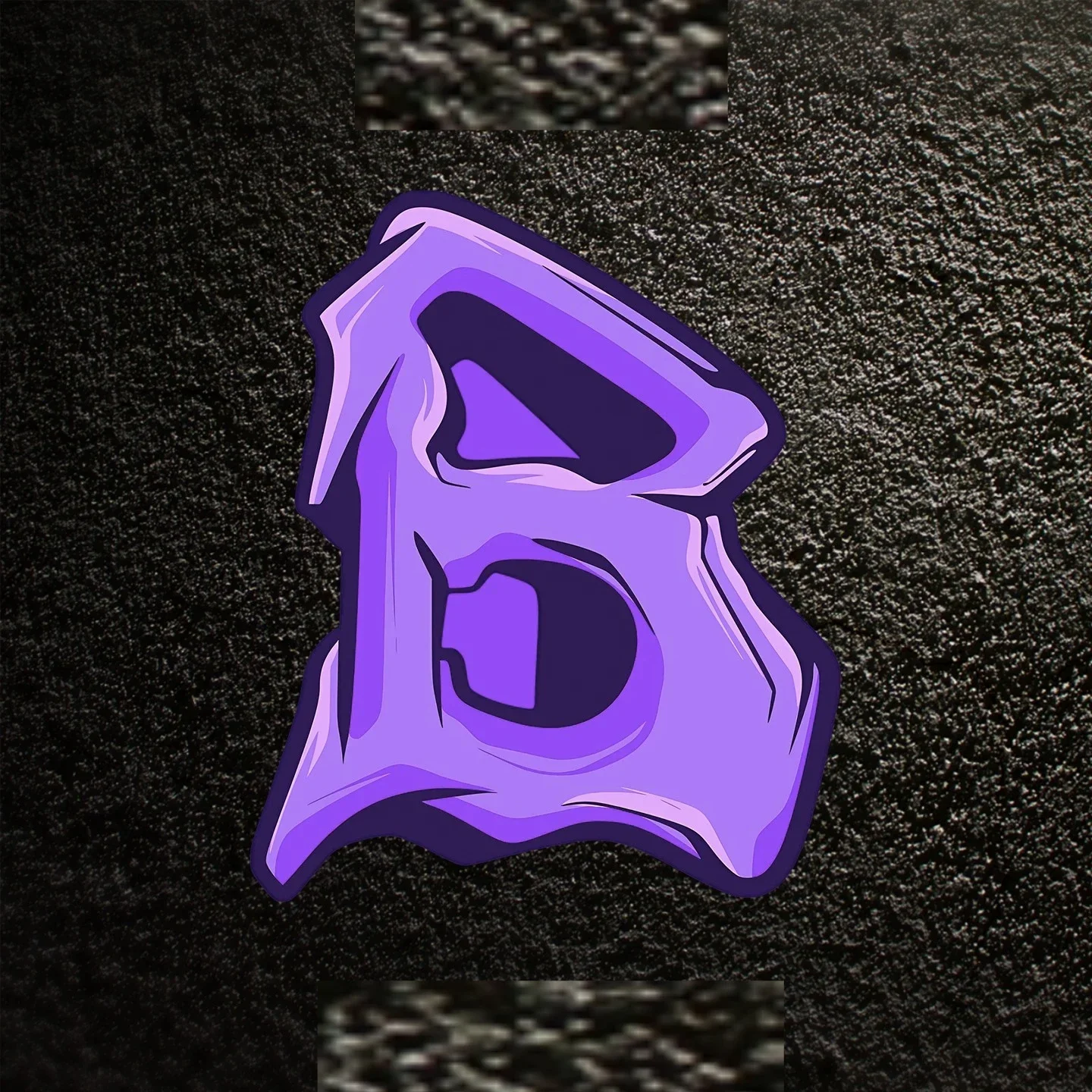 Purple Gradient A‑Z Graffiti Letter Vinyl Waterproof Decals Street Art Stickers For Car Motorcycle Helmet DIY Decor Accessories