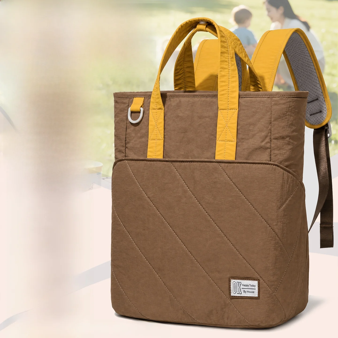 borsa-da-maternita-leggera-ideale-per-attivita-all’aperto-e-per-il-trasporto-del-bambino-zaino-impermeabile-in-nylon-con-tasca-per-il-biberon-e-gancio-per-appenderlo