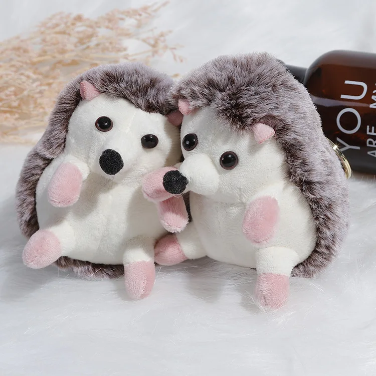 

30pcs/lot Wholesale Super Cute Hedgehog Plush Keychain Bag Small Pendant Toy Doll CharmDeposit First to Get Discount much