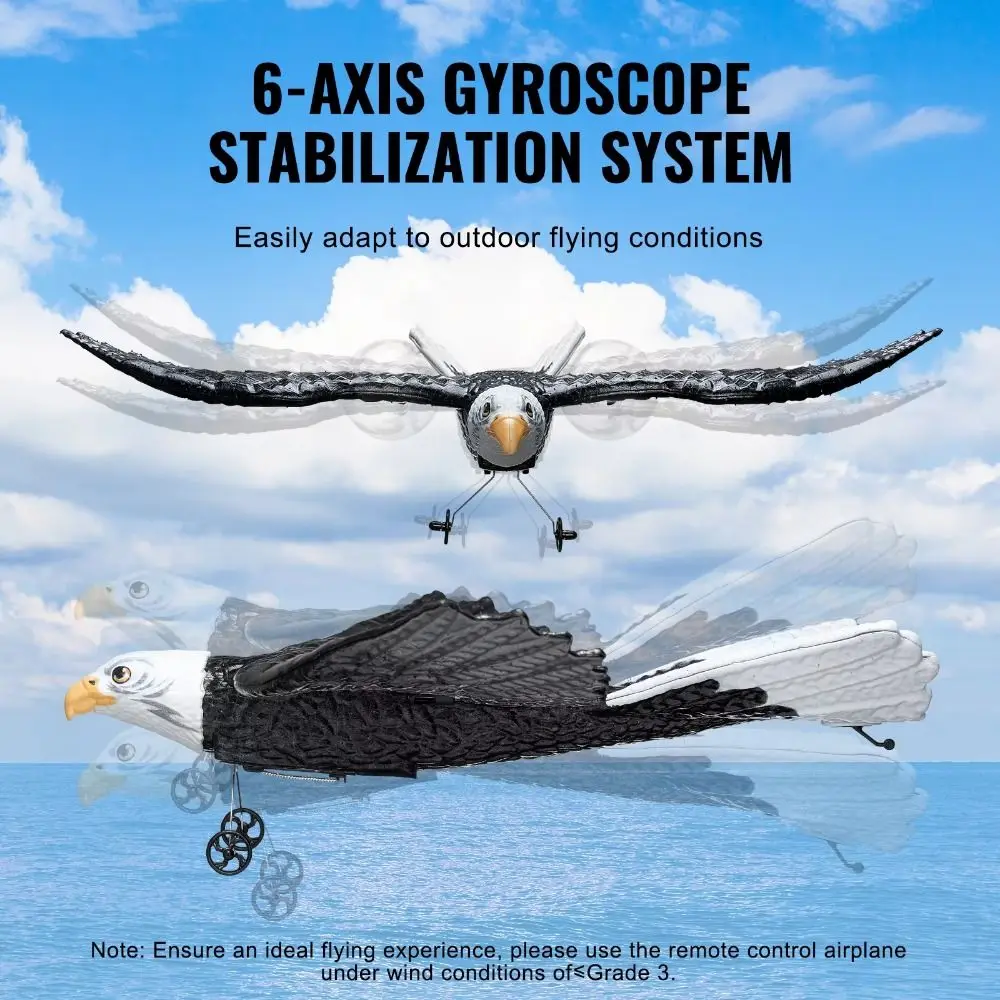 

Flying Bear FX651 Bald Eagle RC Aircraft - Fixed Wing Foam Glider 2.4G Electric Model Anti-Break Design Toy for Children