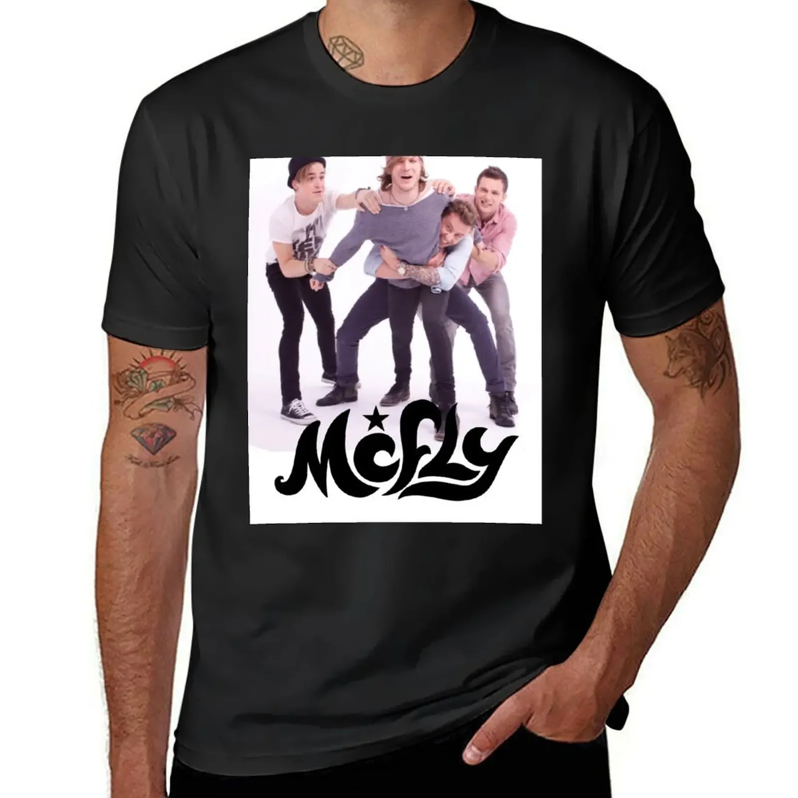 McFly Fun Band Merch T-Shirt Short sleeve tee tops summer tops shirts graphic tee mens graphic t-shirts pack