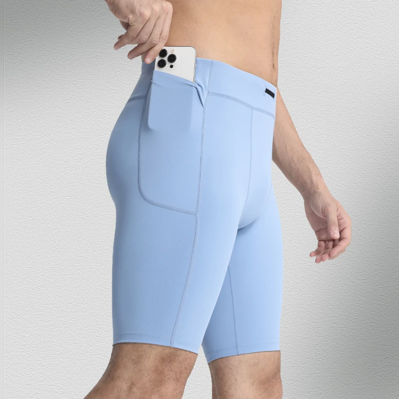 Strong shaping sports leggings for men summer quick drying breathable sports shorts, sweat training cropped pants Running shorts