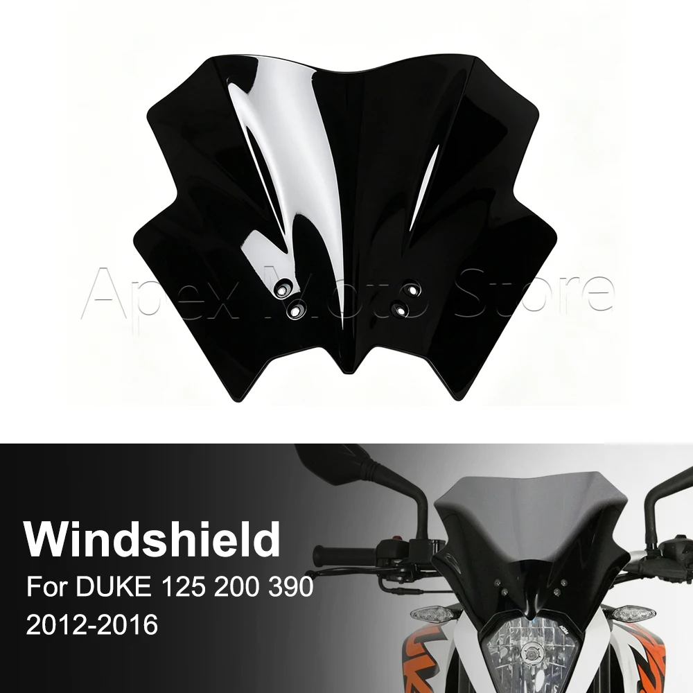 Accesorios para Motocicleta, Parabrisas, Deflectores de Viento para KTM Duke 125 200 390 Duke120 Duke200 Duke390 2012-2016