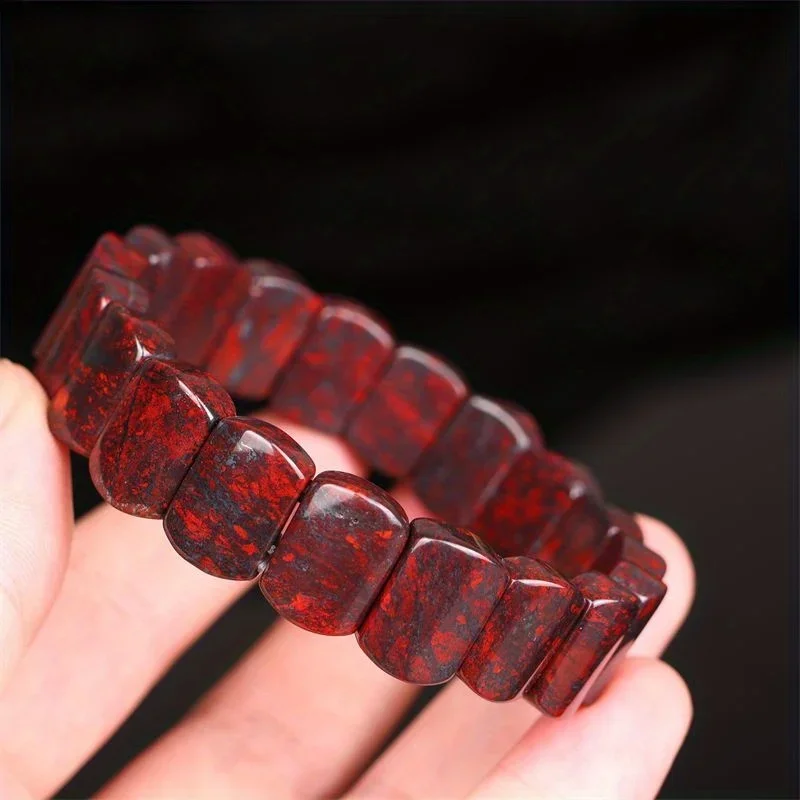 Pure Natural and Genuine Red Yidin Meteorite Bracelet, Hand Row Bracelet, Men's and Women's Models