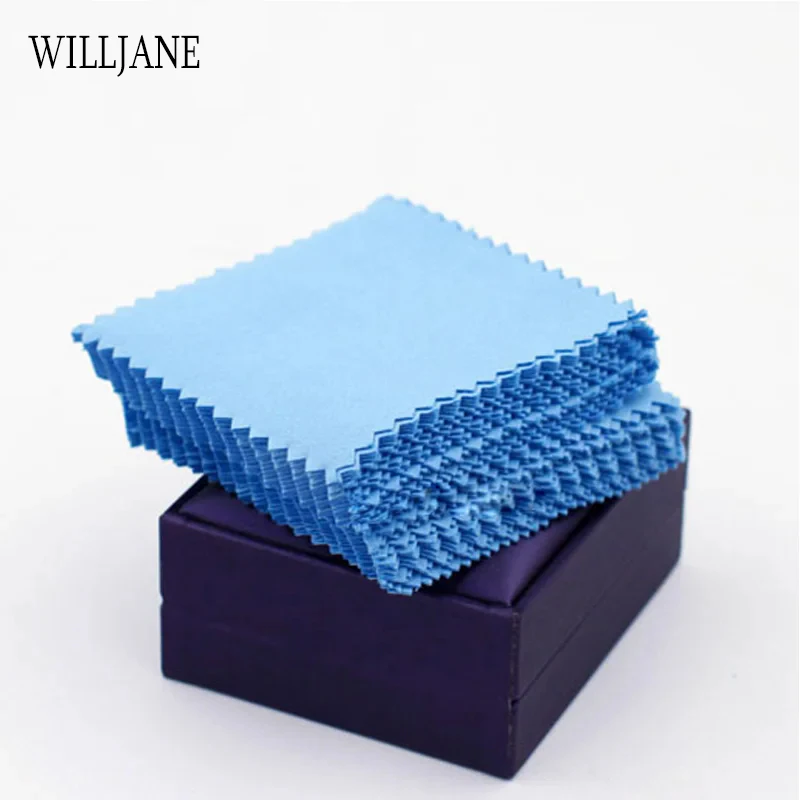 Wholesale 200pcs/lot UltraSoft Jewelry Cleaning Polishing Cloth Brass Polisher Silver Gold Cleaner Double Velvet Dry Polish Care