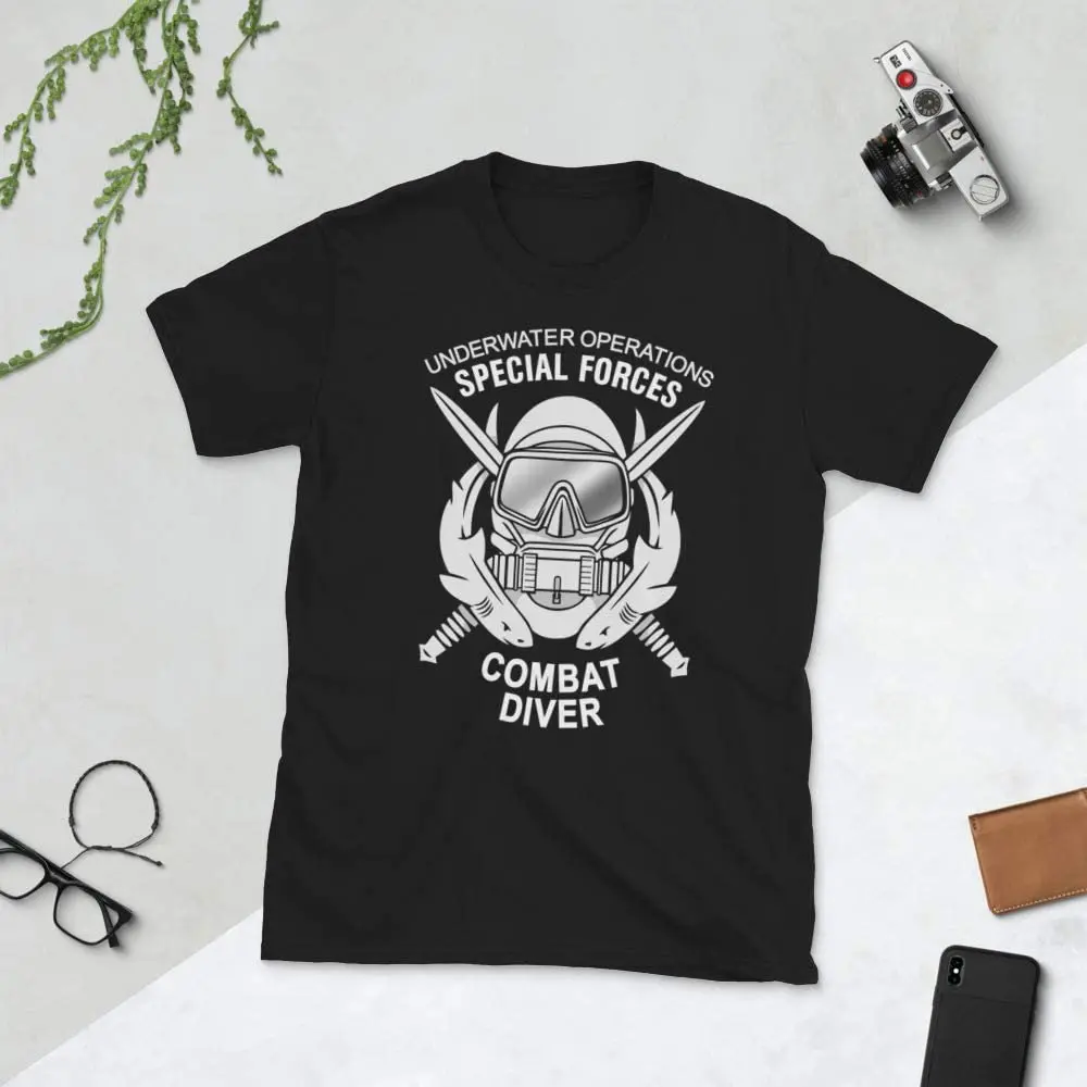 Naval Underwater Operations Special Forces Combat Diver T Shirt New 100% Cotton Short Sleeve O-Neck T-shirt Casual Mens Top