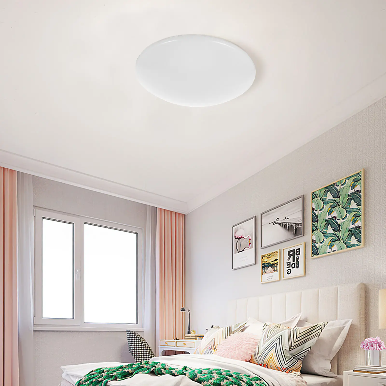 Round Mushroom Ceiling Lamp Shade 10.24 Inch Acrylic Dome Light Cover Soft Diffused Glow for Bedroom Nursery Living Room