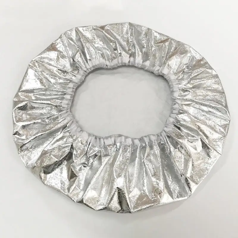 عجلة توجيه السيارة كتلة الشمس الفضة المغلفة القماش الشمس الظل غطاء السيارات عجلة القيادة غمد واقية من الشمس العزل الملحقات #5