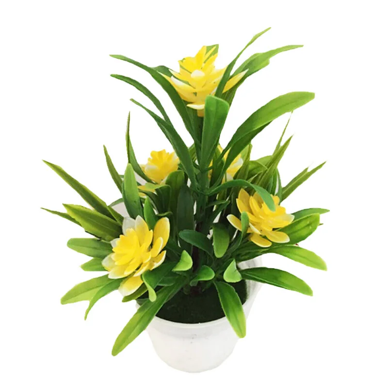 Kunstbloemen Plant Pot Simuleren Nep Plastic Bloemen Home Office Decor Gift Desktop Bonsai Bruiloft Balkon Ornamenten