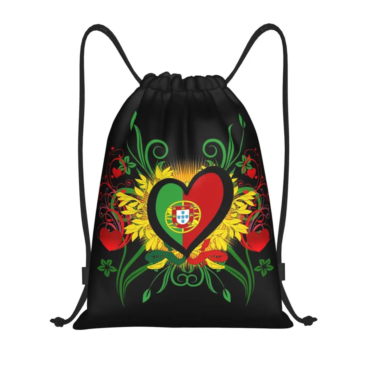 Custom Portugal Art Drawstring Bag Women Men Lightweight Galo De Barcelos Sports Gym Storage Backpack