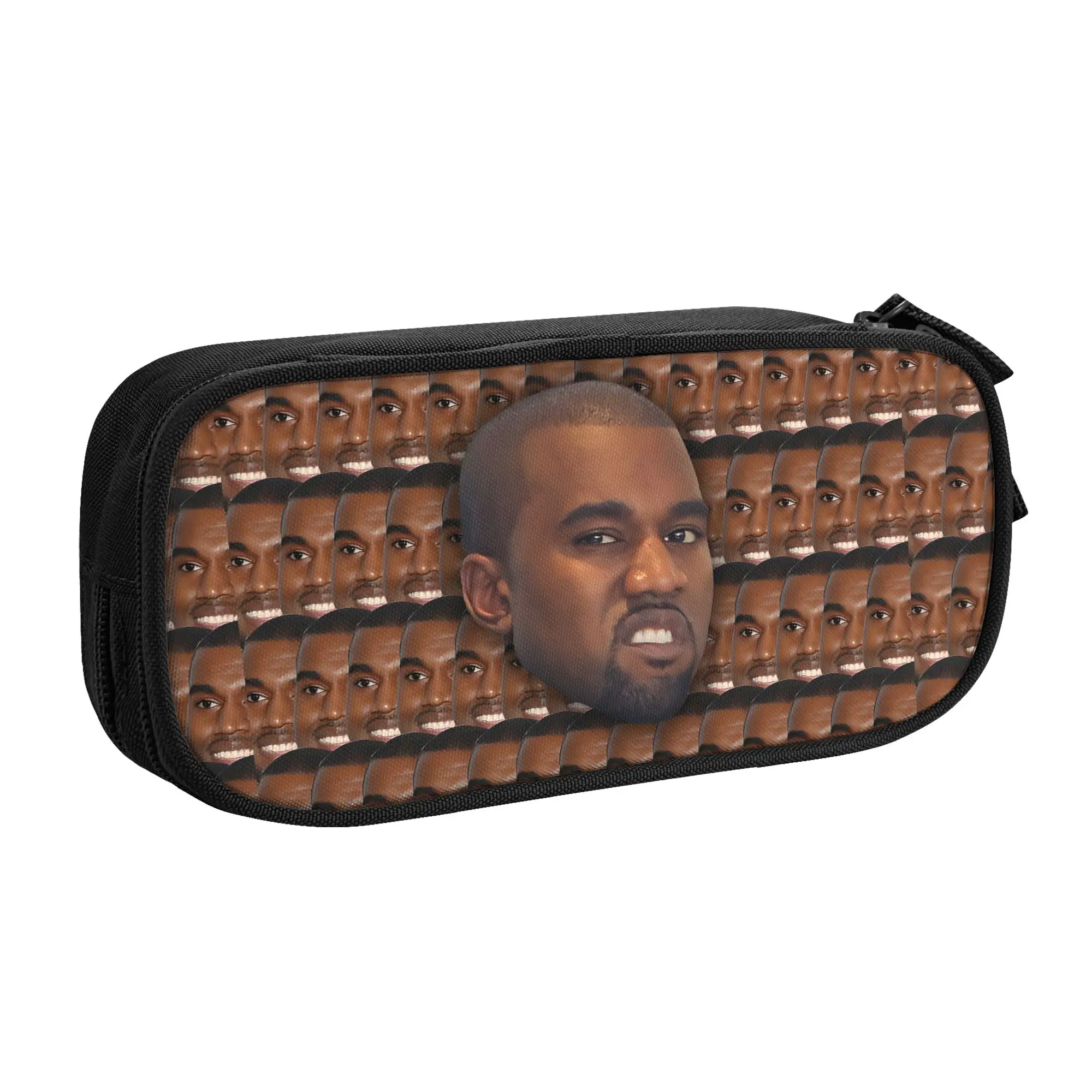 Funny Kanye West Rapper Singer   Pencil Cases for Girls Boys Large Storage  Pen Bag Box School Supplies